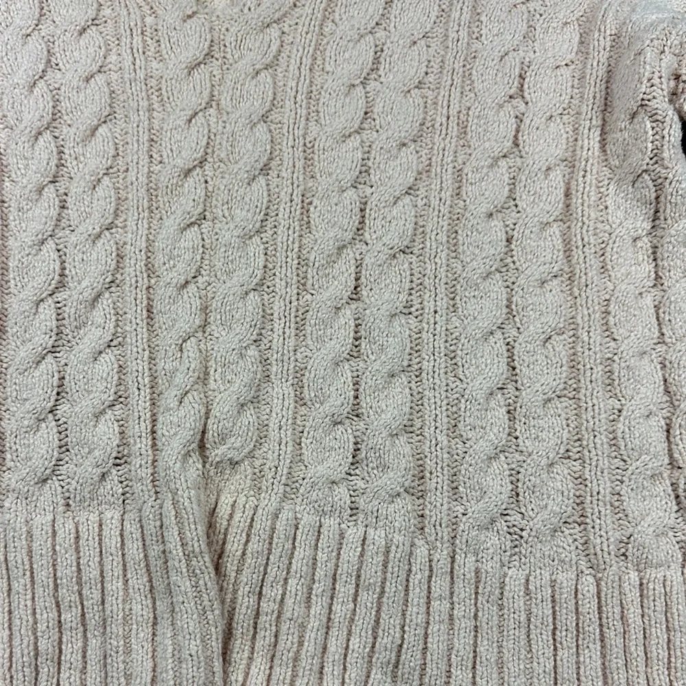 FREE PEOPLE: Easy Cable Pink Sweater -Size Large